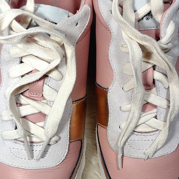 Coach Pink Metallic Color Block Trainer Sneakers with Suede Trim - Picture 14 of 15